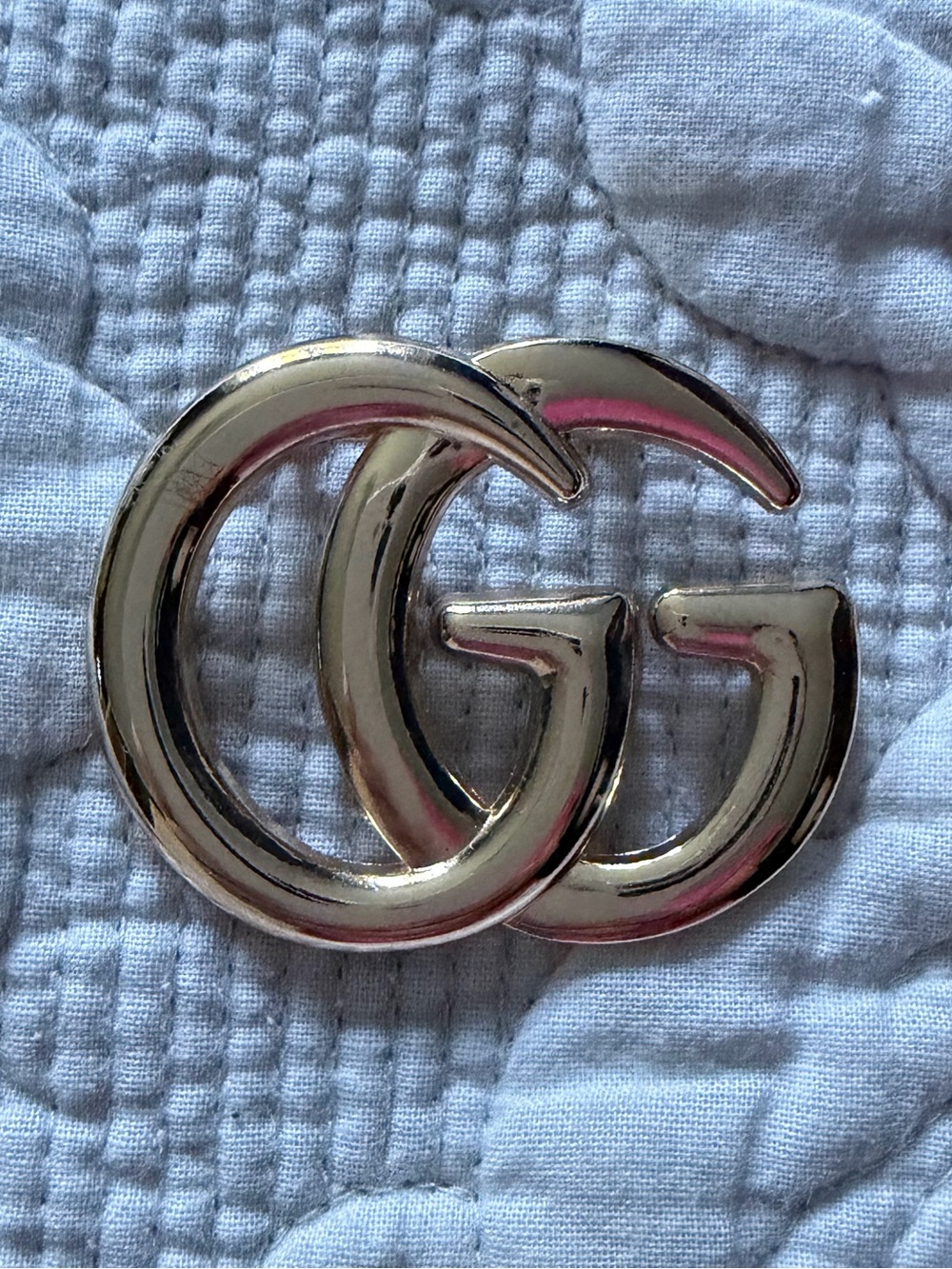G u c c i Inspired GG Gold Brooch
